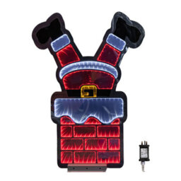 Snowtime Infinity Christmas Decoration Light Up Led Santa In Chimney Indoor Outdoor 60Cm - thumbnail 6