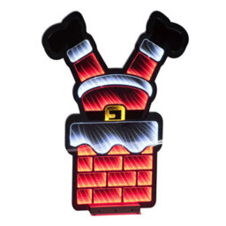 Snowtime Infinity Christmas Decoration Light Up Led Santa In Chimney Indoor Outdoor 60Cm