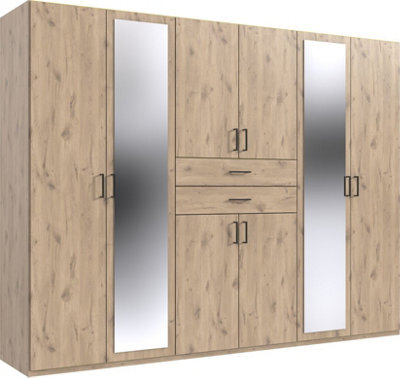 Dillingen 6 Door Viking Oak Wardrobe - image 1
