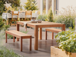 Beliani Garden Bench Monsano 170 Cm Eucalyptus Wood Brown - thumbnail 2