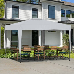 Birchtree Waterproof 3M X 3M Heavy Duty Pop Up Gazebo Marquee Garden Awning Party Tent Canopy 600D Polyester Steel Frame White - thumbnail 2