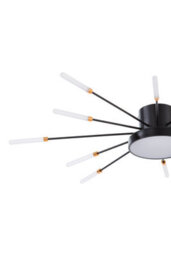 Thehotsale Modern 12 Heads Black Iron And Acrylic Fireworklike Low Energy Led Ceiling Light Fixture Decor - thumbnail 5