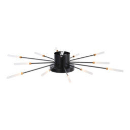 Thehotsale Modern 12 Heads Black Iron And Acrylic Fireworklike Low Energy Led Ceiling Light Fixture Decor - thumbnail 6