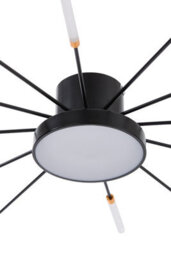 Thehotsale Modern 12 Heads Black Iron And Acrylic Fireworklike Low Energy Led Ceiling Light Fixture Decor - thumbnail 3
