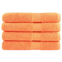 Berkfield Premium Sauna Towels Solund 4 Pcs Orange 80X200 Cm 600 Gsm