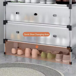 7 Tier Cabinet Storage Organiser Shoe Rack Stand Holder W/ Dust-Proof Cover - thumbnail 5