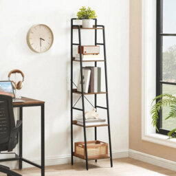 Brown 33 X 30 X 158 Cm Bookcase Tree Bookshelf Shelving Unit Floorstanding Book Shelf Storage - thumbnail 1