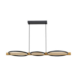 Luminosa Lighting Luminosa Natano Bar Pendant Ceiling Light Black 3000K Warm White 3Xled - thumbnail 2