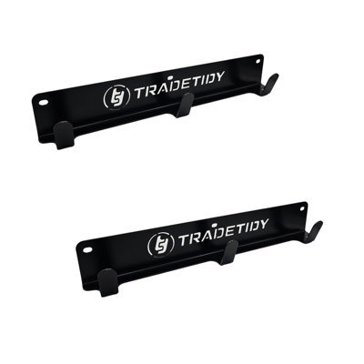 Tradetidy Tt-Chb X2 Coat Hooks Van Organiser Jacket Hangers - Black - image 1
