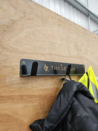 Tradetidy Tt-Chb X2 Coat Hooks Van Organiser Jacket Hangers - Black - thumbnail 3