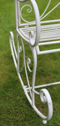 Aspect Furniture Salvora Outdoor Metal Rocking Chair/garden Bench,distressed White - thumbnail 7