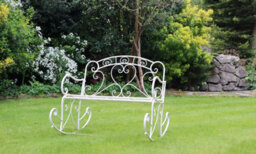 Aspect Furniture Salvora Outdoor Metal Rocking Chair/garden Bench,distressed White - thumbnail 3
