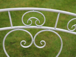 Aspect Furniture Salvora Outdoor Metal Rocking Chair/garden Bench,distressed White - thumbnail 8