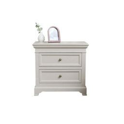 Melody Maison Large Taupe-Grey Two Drawer Bedside Table - Daventry Taupe-Grey Range - thumbnail 6
