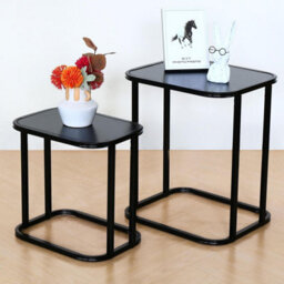 Taylor & Brown 2 Pack Nesting Coffee Tables For Living Room, Metal Frame With Mdf Top, Modern Nest Of 2 Sofa Side End Tables - thumbnail 4