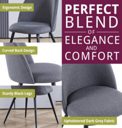 Hallowood Furniture Cullompton Large 120Cm Round Table With 6 Grey Curved Back Chairs - thumbnail 5