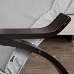 Sobuy Fst20-Hg,rocking Chair Relax Lounge Chair With Headrest & Adjustable Footrest & Removable Side Bag Grey,w66.5Xd93Xh110 - thumbnail 5