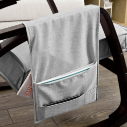 Sobuy Fst20-Hg,rocking Chair Relax Lounge Chair With Headrest & Adjustable Footrest & Removable Side Bag Grey,w66.5Xd93Xh110 - thumbnail 7