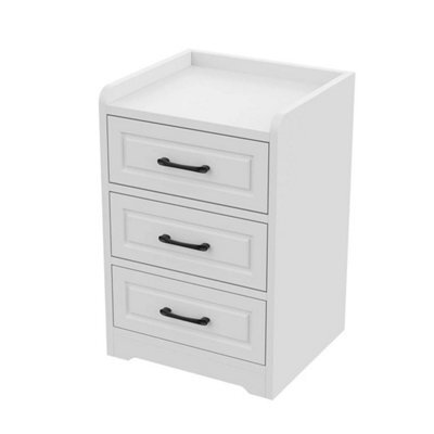 3-Drawer Wooden Bedroom Bedside Cabinet Furniture Storage Nightstand Side Table - image 1