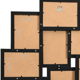Berkfield Collage Photo Frame For 10X(10X15 Cm) Picture Black Mdf - thumbnail 7