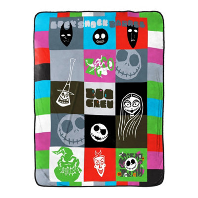 Nightmare Before Christmas Plush Fleece Blanket Multicoloured (150Cm X 100Cm) - image 1