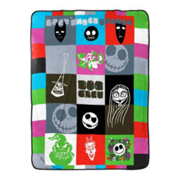 Nightmare Before Christmas Plush Fleece Blanket Multicoloured (150Cm X 100Cm)