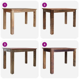 Vidaxl Dining Table Solid Mahogany Wood 120X60X77 Cm - thumbnail 6