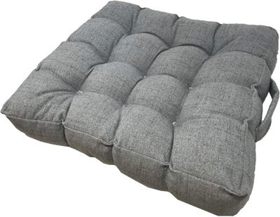 Lancashire Textiles Natural Wool Grey Booster Cushion - image 1