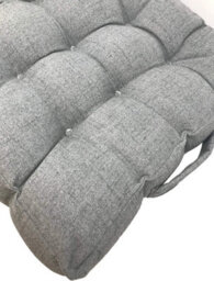 Lancashire Textiles Natural Wool Grey Booster Cushion - thumbnail 3