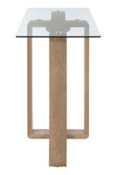 Premier Housewares Interiors By Premier Tempered Glass Console Table, Elegant Hallway Table For Livingroom, Airy Modern Console Table For Bedroom - thumbnail 3