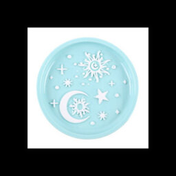 Blue Moon And Sun Trinket Dish Pastel Celestial Ceramic Jewellery Dish - thumbnail 2