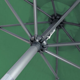 Sundaze 2.7M Green Round Garden Parasol Umbrella Patio Sun Shade Canopy Crank Tilt With Base - thumbnail 6