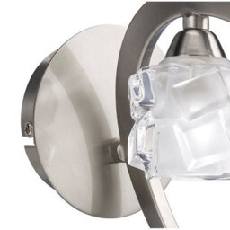 Luminosa Lighting Luminosa Ice Wall Lamp 1 Light G9 Eco, Satin Nickel - thumbnail 3