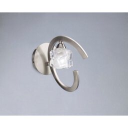 Luminosa Lighting Luminosa Ice Wall Lamp 1 Light G9 Eco, Satin Nickel - thumbnail 2