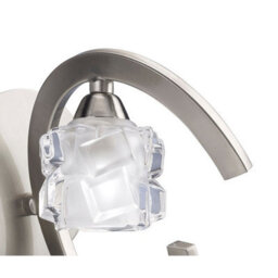 Luminosa Lighting Luminosa Ice Wall Lamp 1 Light G9 Eco, Satin Nickel - thumbnail 4