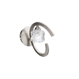 Luminosa Lighting Luminosa Ice Wall Lamp 1 Light G9 Eco, Satin Nickel - thumbnail 1