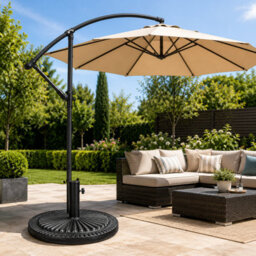 Shopnbits Parasol Base Heavy Duty Umbrella Stand Weighted Patio Garden Outdoor Base Black 14Kg - thumbnail 5