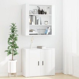 Berkfield Highboard White Engineered Wood - thumbnail 3