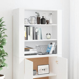 Berkfield Highboard White Engineered Wood - thumbnail 4
