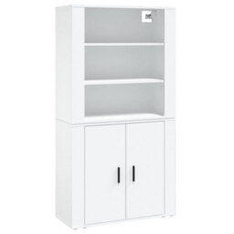 Berkfield Highboard White Engineered Wood - thumbnail 2