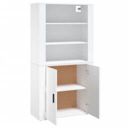 Berkfield Highboard White Engineered Wood - thumbnail 6