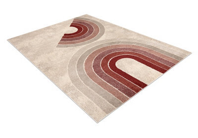 RugsX Carpet Fusion 0807 Cream Claret - Geometric, Modern, Abstract 240X330 Cm - image 1