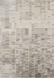 Mayfair Living Room Area Rug Metallic Sheen Contemporary Modern Matrix Design - Stone 120Cm X 170Cm - thumbnail 2