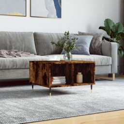 Berkfield Coffee Table Smoked Oak 60X50X36.5 Cm Engineered Wood - thumbnail 1