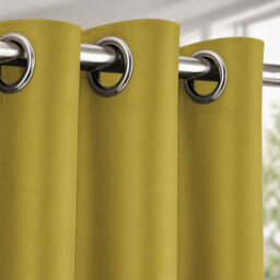 Nod Off Olive Green Blackout Eyelet Curtains Ring Top Thermal Curtains Ready Made Pair 90X72 Inches - thumbnail 3