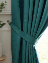 Luxury Living Adiso Pencil Pleat Taped Top Curtains Teal - thumbnail 2