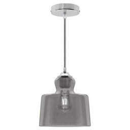 Long Life Lamps Company Modern Vintage Grey Smoked Glass Pendant Lamp M0224 - thumbnail 3