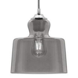 Long Life Lamps Company Modern Vintage Grey Smoked Glass Pendant Lamp M0224 - thumbnail 1