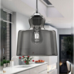 Long Life Lamps Company Modern Vintage Grey Smoked Glass Pendant Lamp M0224 - thumbnail 6