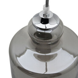 Long Life Lamps Company Modern Vintage Grey Smoked Glass Pendant Lamp M0224 - thumbnail 4